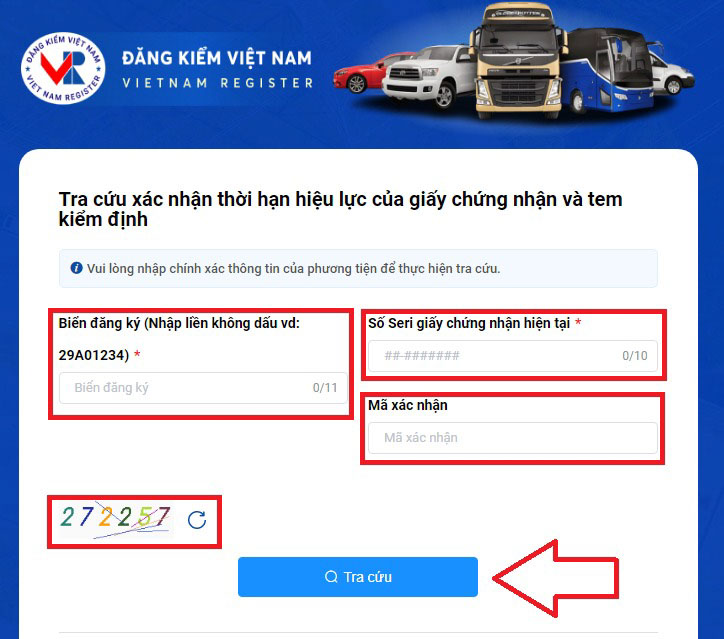 Kiểm tra hạn đăng kiểm xe hết hạn