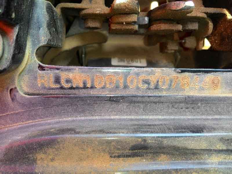 Số khung số máy bị mờ