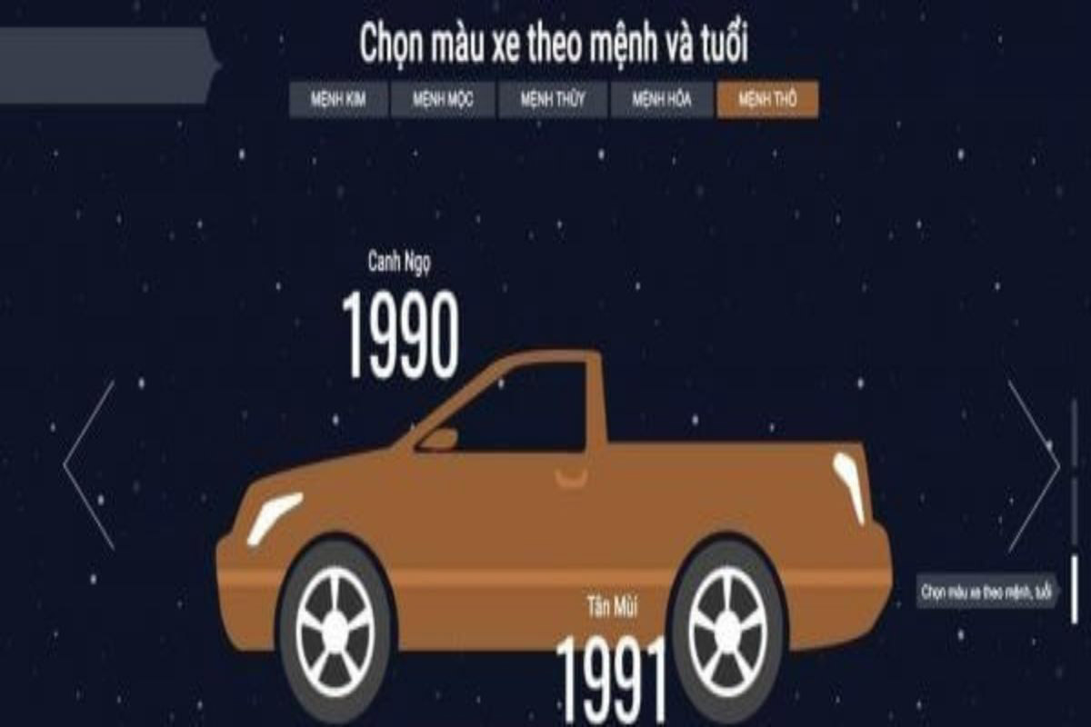 Mệnh thổ hợp màu xe gì