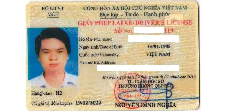 các loại bằng lái xe phổ biến tại Việt Nam