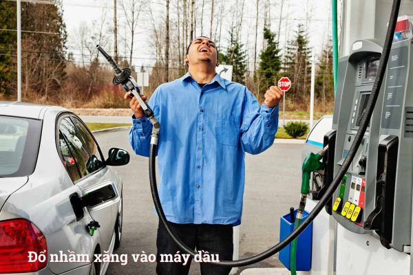 Cách xử lý khi đổ xăng vào máy dầu