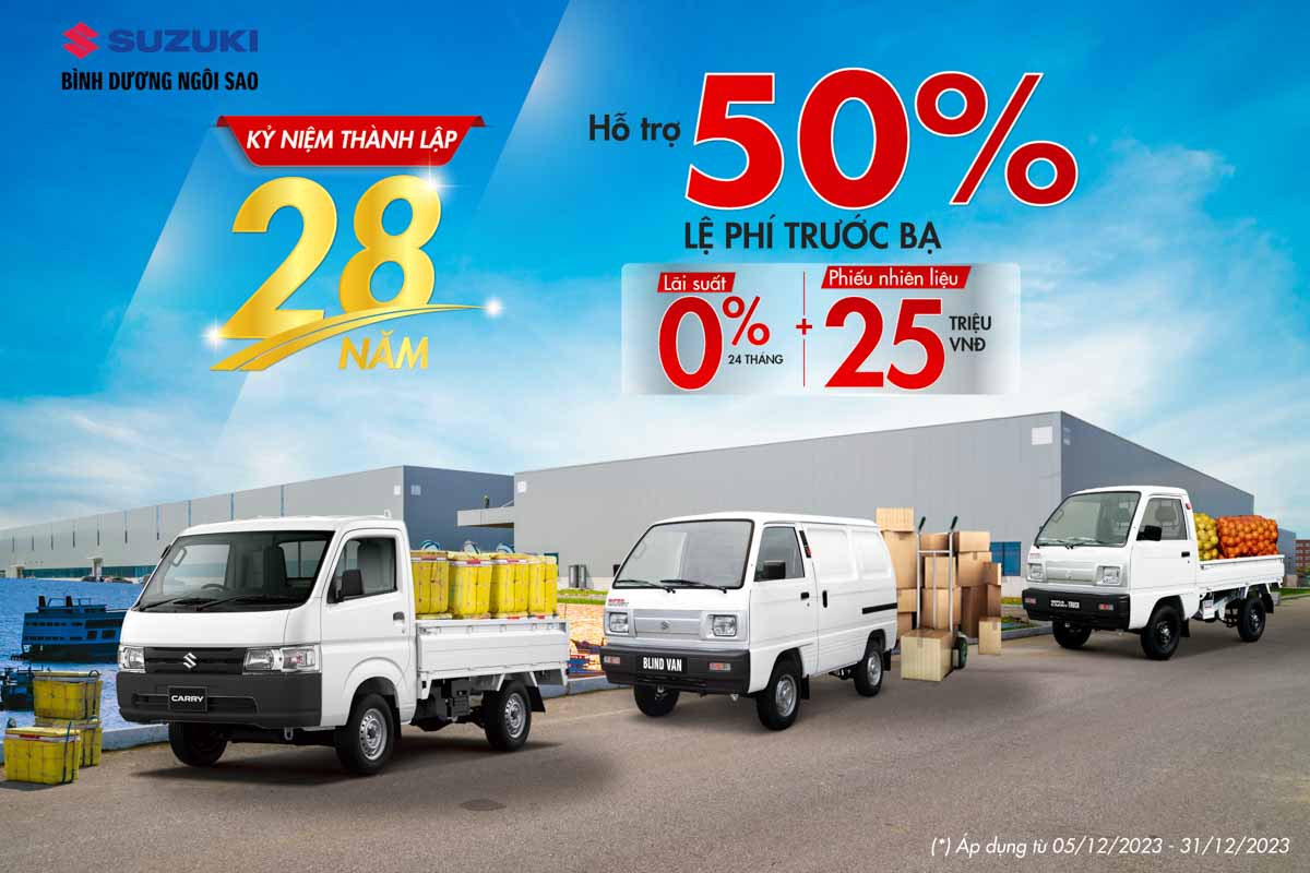 Khuyến mãi tháng 12 Suzuki Bình Dương Ngôi Sao